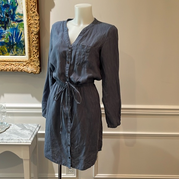 Michael Stars button up stripped mini dress - Picture 1 of 4